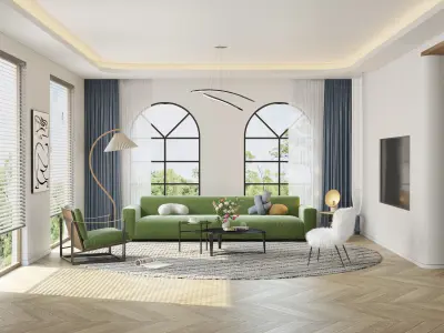 Modern residential indoor 3 d model 3D model