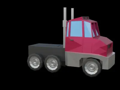 LOW POLY TRUCK toy Low-poly 3D model