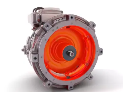 Futuristic Engine Core model pack with glowing elements Low-poly 3D model