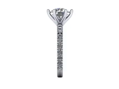 Solitaire Diamond Ring R8 3D print model