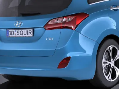 Hyundai i30 Wagon 2014 VRAY 3D model