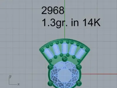Diamond Pendant 2968 3D print model