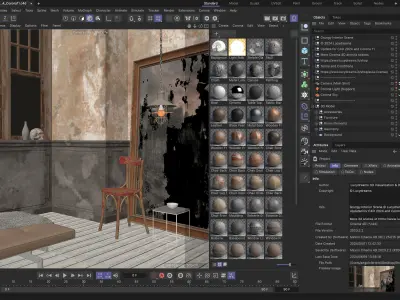 Grungy interior scene 3D model