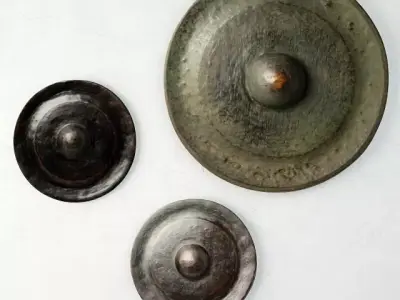 19th Century Laos Bronze Gongs 2 3D model