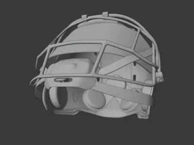 American football helmet Low-poly 3D model