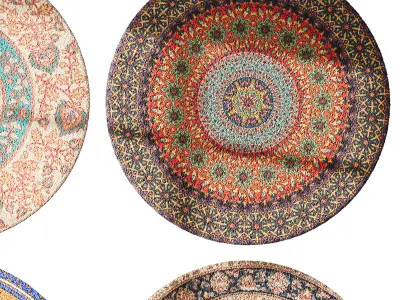 round carpet 3 3D model