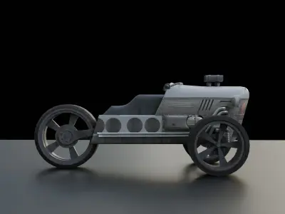 3 Wheels motorcycle 3D model
