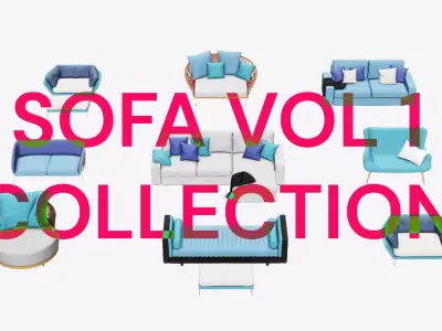 Sofa Asset Pack 3D model