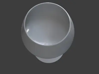 Empty wine glass Free 3D model