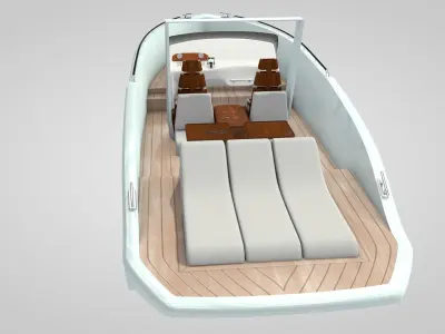 Speed Boat 2 Low-poly 3D model