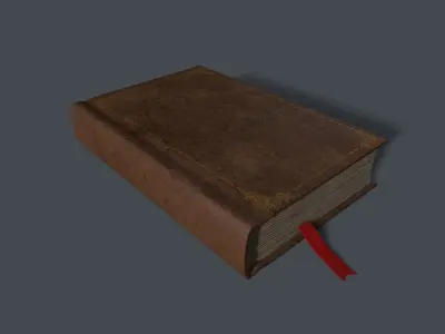 open book Low-poly 3D model