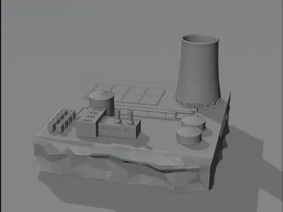 Nuclear power plant 3D model