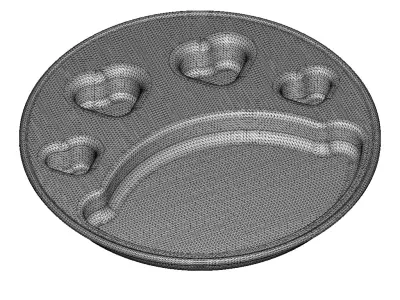 Stylish Heart Dinner Plate 3D print model