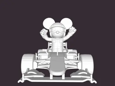mickey mouse f1 car 3D print model