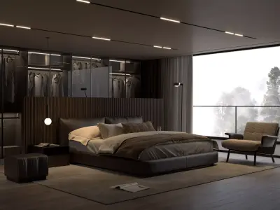 Bedroom Interior Blender 3D model