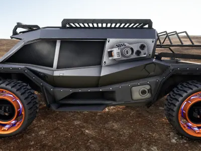 Sci-Fi Offroad Vehicle Low-poly 3D model