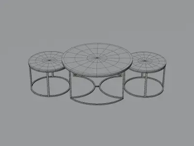 Luxury Sofa Table Marble 3D model