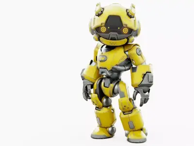 ROBO ZERO-J  Rigged for Unreal Engine - Unity - MIXAMO 3D model