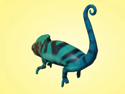 Chameleon Low-poly 3D model
