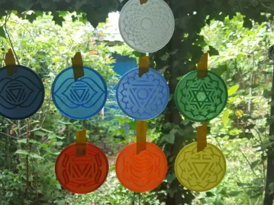 Chakra Coasters Free 3D print model