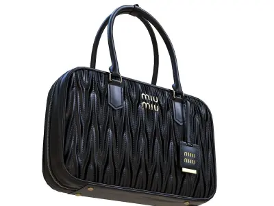 Miu Miu Matelasse Nappa Leather Bag Black Low-poly 3D model