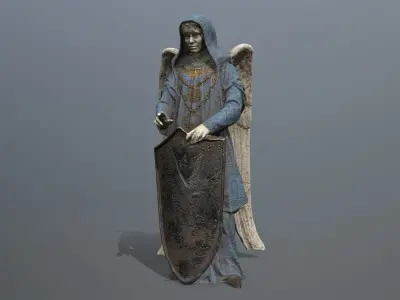 Woman Angel 1 Low-poly 3D model