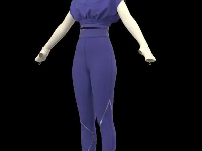 Women sportswear package 7 3D model