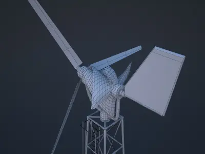 wind turbine Low-poly 3D model