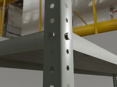 Metal Bookcase - Iron Shelve - Estante de ferro - Prateleira Low-poly 3D model