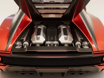 Concept car - Design concept Low-poly 3D model