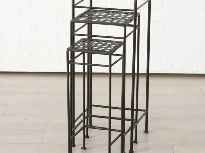 Wivenhoe Square Pedestal Plant Stand 3D model