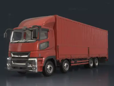 Transportation big trucks Low-poly 3D model