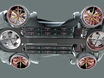 2022 TESLA  HOVERCRAFT  ROADRACER Low-poly 3D model