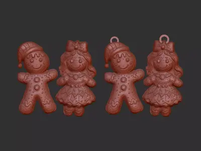 christmas cookie decor  3D print model purchase