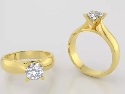 Round 0-75-CT Quarter Round Profile Shank Width 3-5mm 3D print model