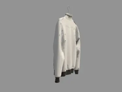 Fashion Men Jacket White 3D model