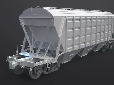 Hopper Car High-Poly 3D model