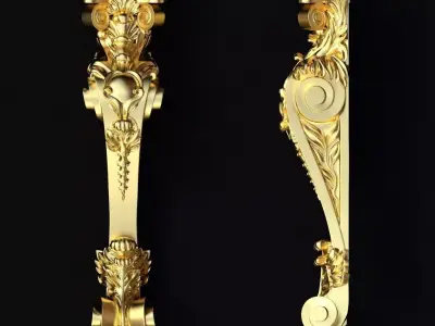 Carved column capital 3D model get