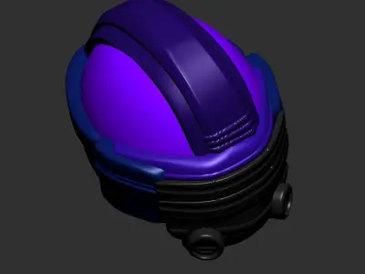 helmet high poly sculpt 3d printable ver 7 3D model 3D model