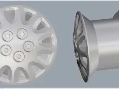 3D Wheel Very Clean ready for Print 3D Steel Tire 3D print model