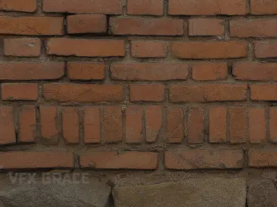 Red Brick Wall 007 3D model