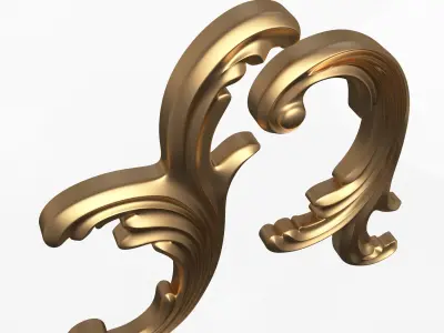 Corner Carved  Decoration Low-poly 3D model