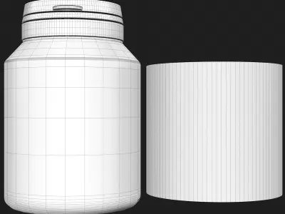 Plastic Pill Bottle  3D model
