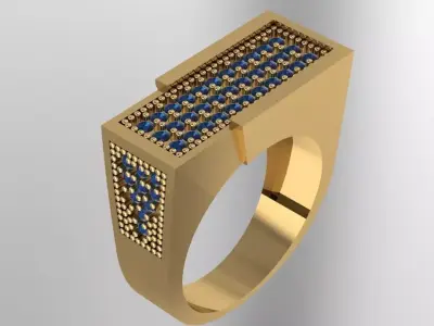 Ring with stone 3D print model purchase