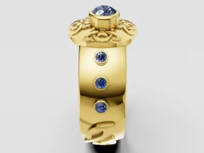 Luxury Ring GOLD  3D print model