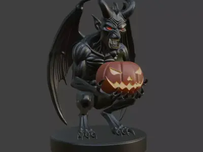 Halloween Black Demon 3D Model 3D print model