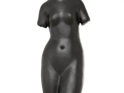Sculpture of a female torso 3D model