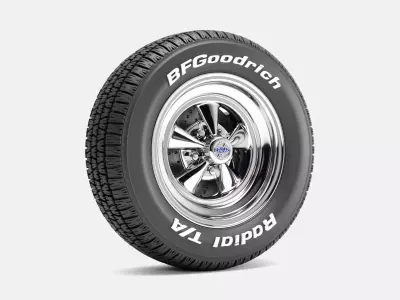 15x7 Cragar SS Wheel BFGoodrich Radial TA Tire 3D print model