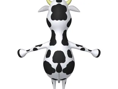 Cow Cartoon 02 3D model