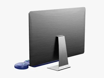 Wireless Pc Set Monitor Keyboard Mouse Handsome Blue Version 3D model